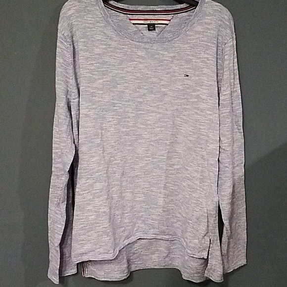 Tommy Hilfiger Sweaters - Tommy Hilfiger‎ crew neck heathered blue pullover sweater Large